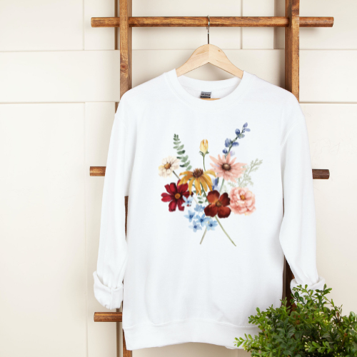 Wildflower Bouquet Crew Neck Sweater