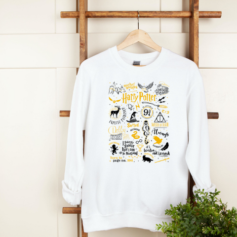 Wizarding World Collage Crew Neck Sweater