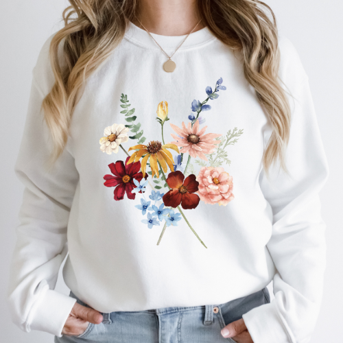 Wildflower Bouquet Crew Neck Sweater