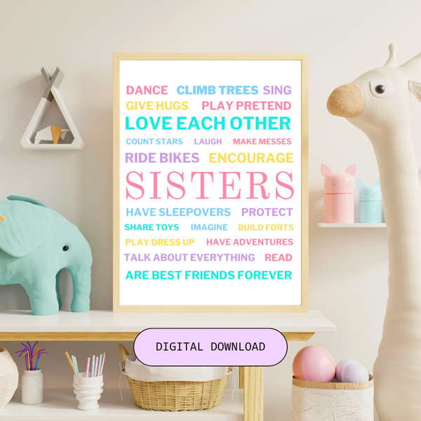 💕 Long Live Girlhood & Sisters Digital Print Set