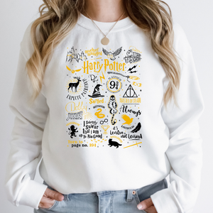 Wizarding World Collage Crew Neck Sweater