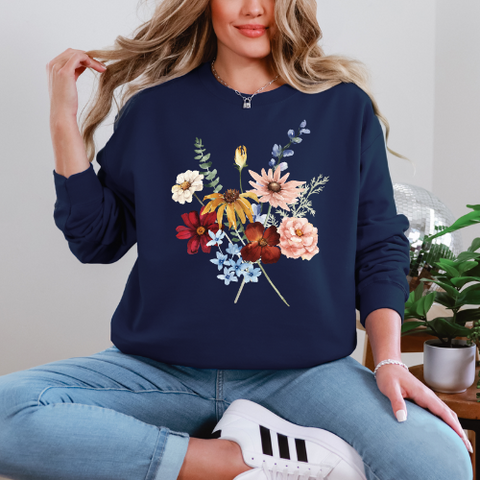 Wildflower Bouquet Crew Neck Sweater