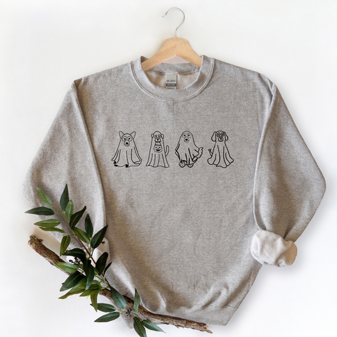 Dog Ghosts Crew Neck Sweater
