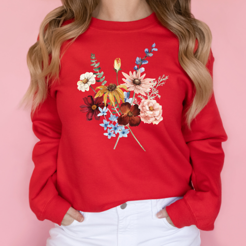 Wildflower Bouquet Crew Neck Sweater