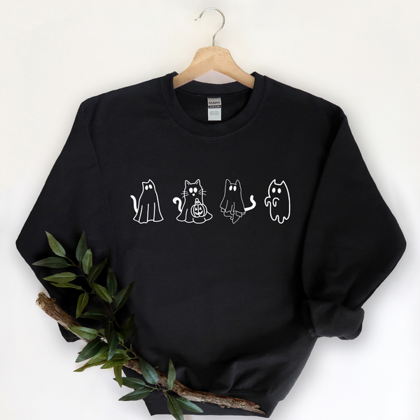 Cat Ghosts Crew Neck Sweater