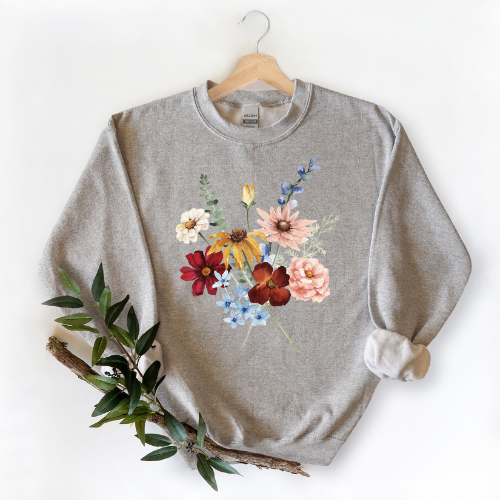 Wildflower Bouquet Crew Neck Sweater