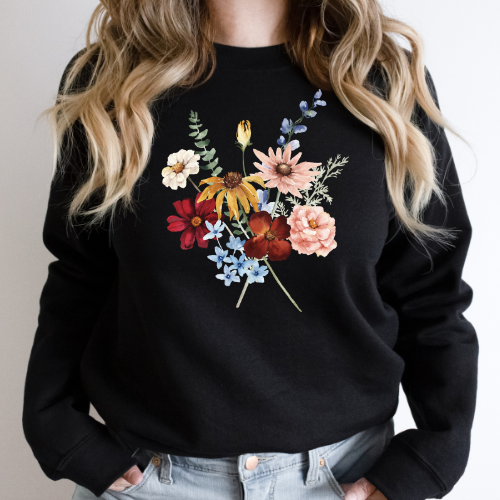 Wildflower Bouquet Crew Neck Sweater