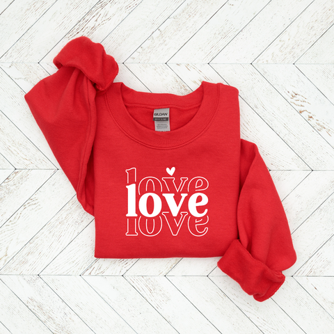 Love Love Love Crew Neck Sweater