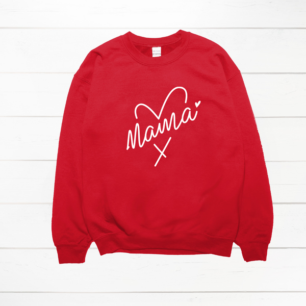 Mama Heart Crew Neck Sweater