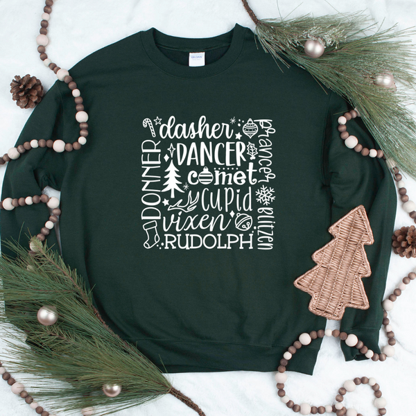 Reindeer Square Crew Neck Sweater