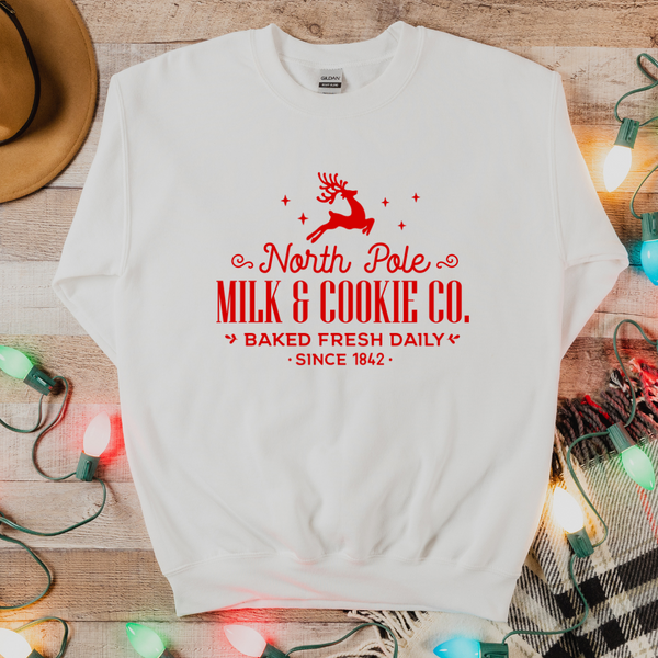 North Pole Milk and Cookie Crew Neck Sweater