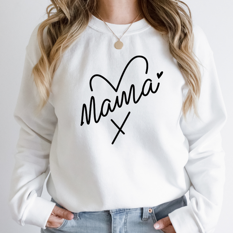 Mama Heart Crew Neck Sweater