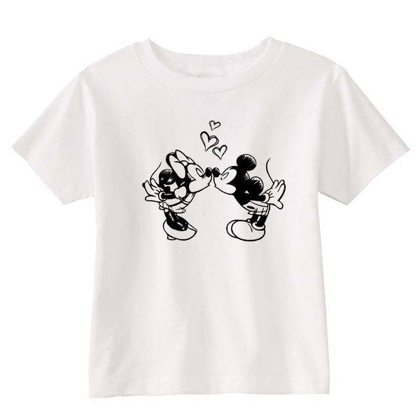 Minnie and Mickey Hearts Kids Tee