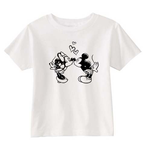 Minnie and Mickey Hearts Kids Tee