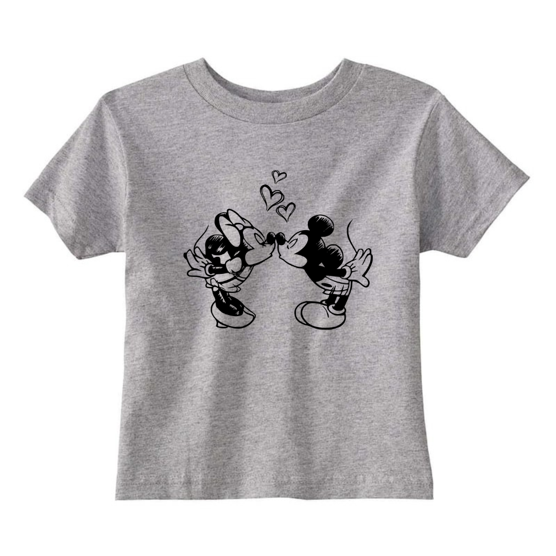 Minnie and Mickey Hearts Kids Tee