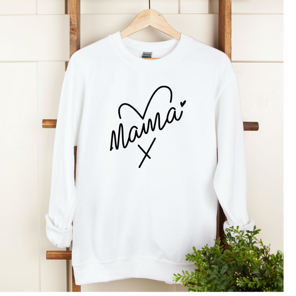 Mama Heart Crew Neck Sweater