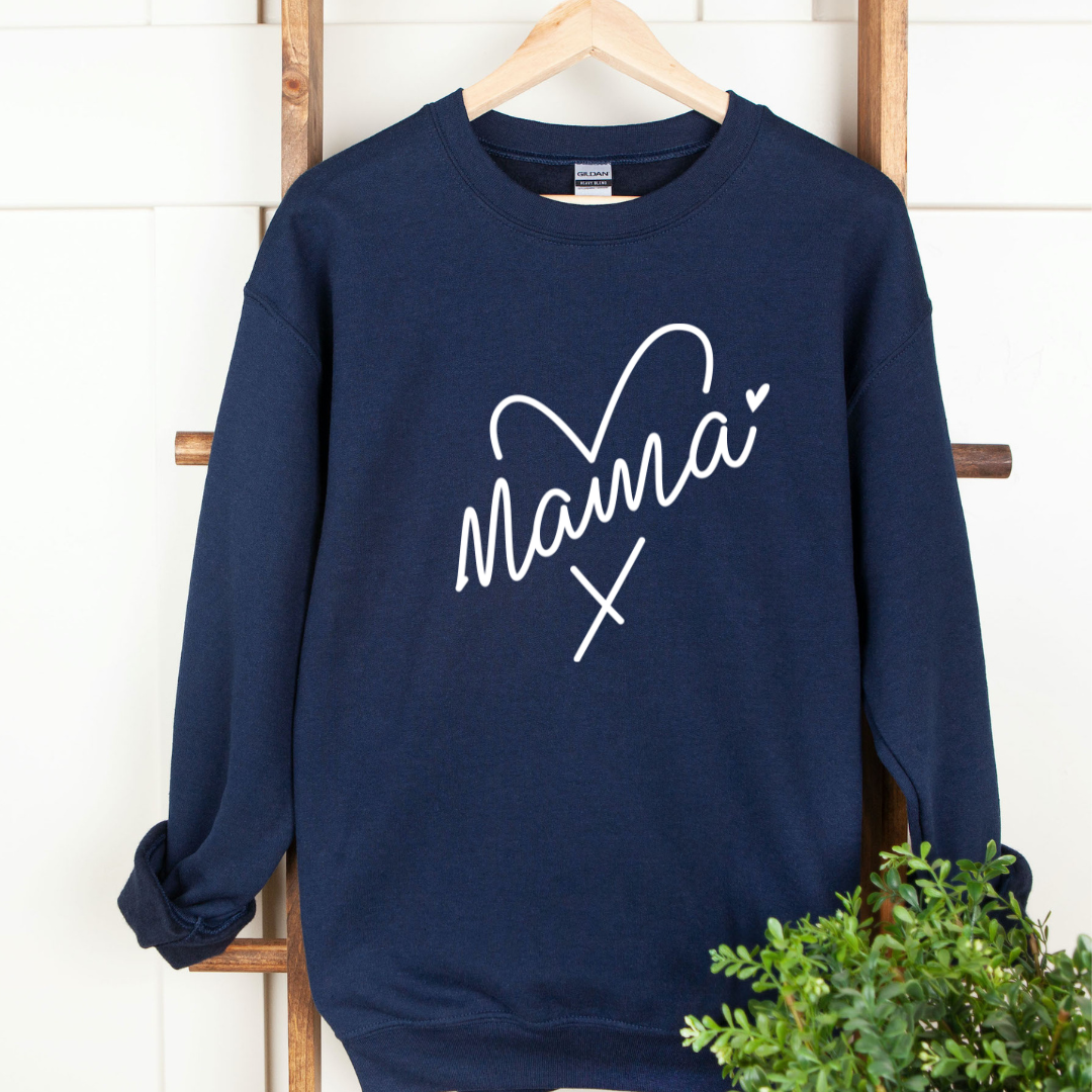 Mama Heart Crew Neck Sweater