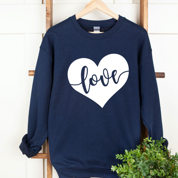 Love Heart Crew Neck Sweater