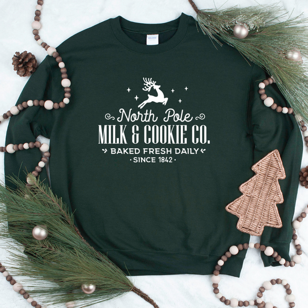 North Pole Milk and Cookie Crew Neck Sweater