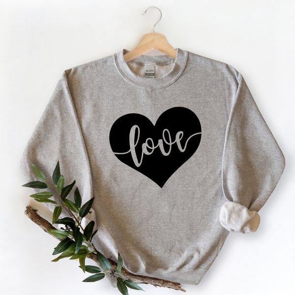 Love Heart Crew Neck Sweater