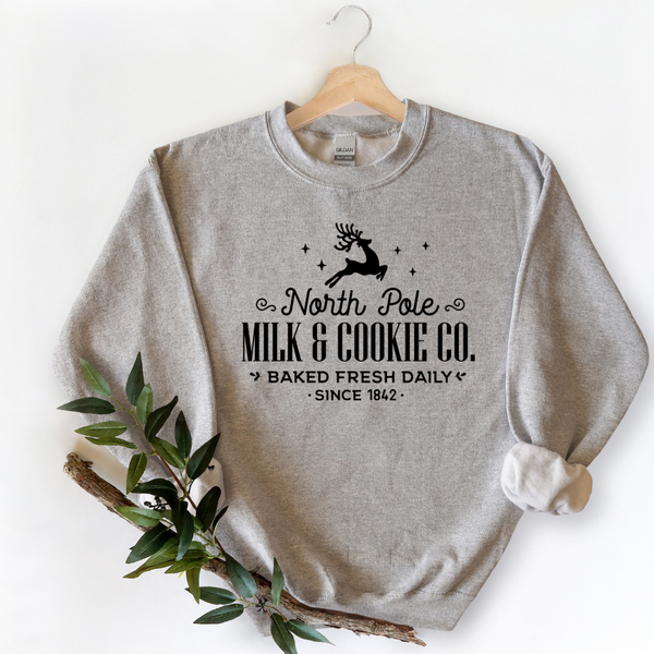 North Pole Milk and Cookie Crew Neck Sweater