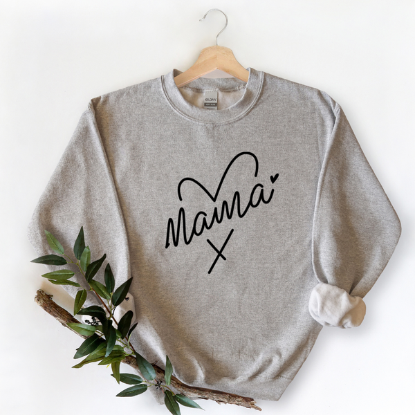 Mama Heart Crew Neck Sweater