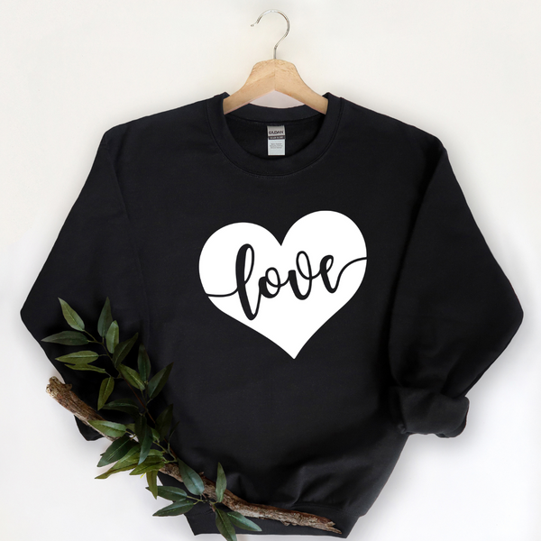 Love Heart Crew Neck Sweater