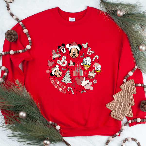 Mickey Merry Christmas Crew Neck Sweater