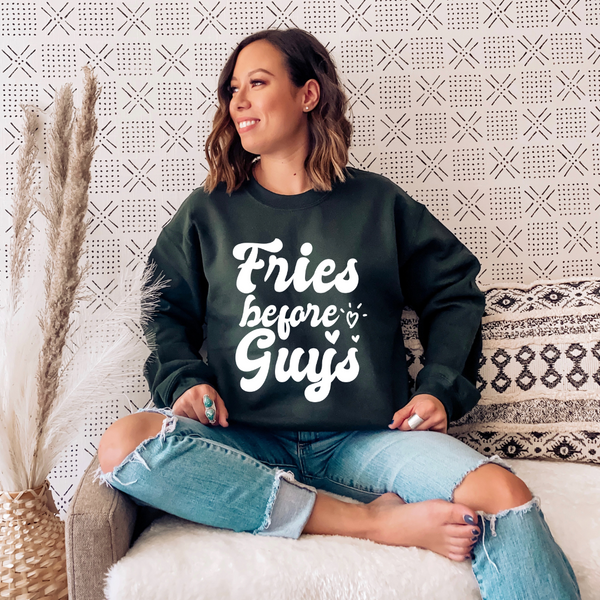 Fries Before Guys Crew Neck Sweater