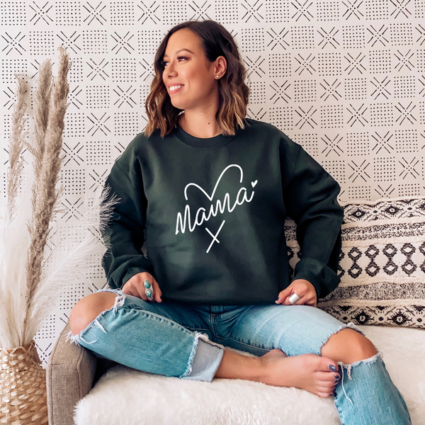 Mama Heart Crew Neck Sweater