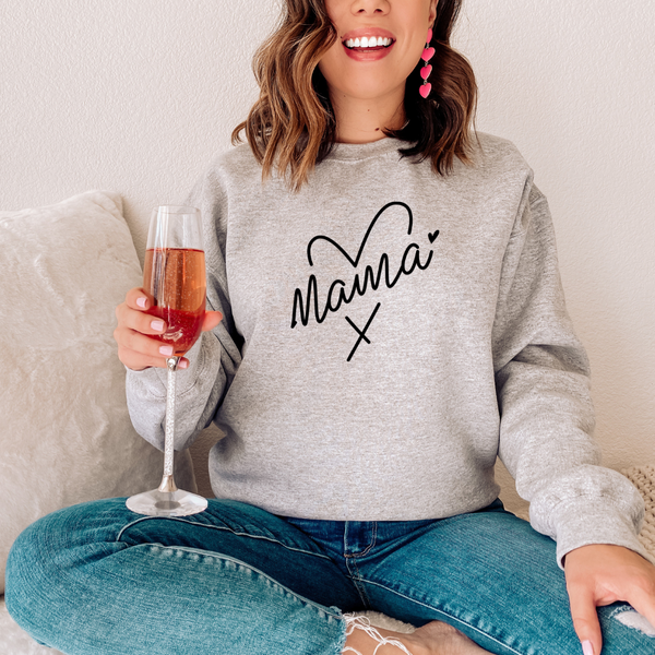 Mama Heart Crew Neck Sweater