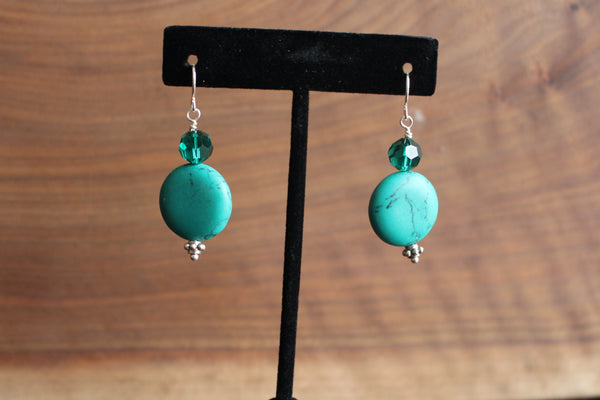 Emerald Bead Earrings