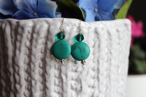 Emerald Bead Earrings