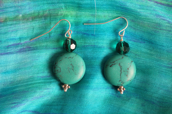 Emerald Bead Earrings