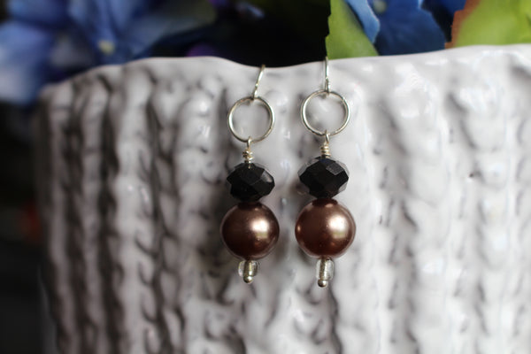 Champagne Beaded Earrings