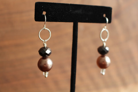 Champagne Beaded Earrings