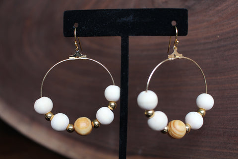 Wooden Hoop Earrings