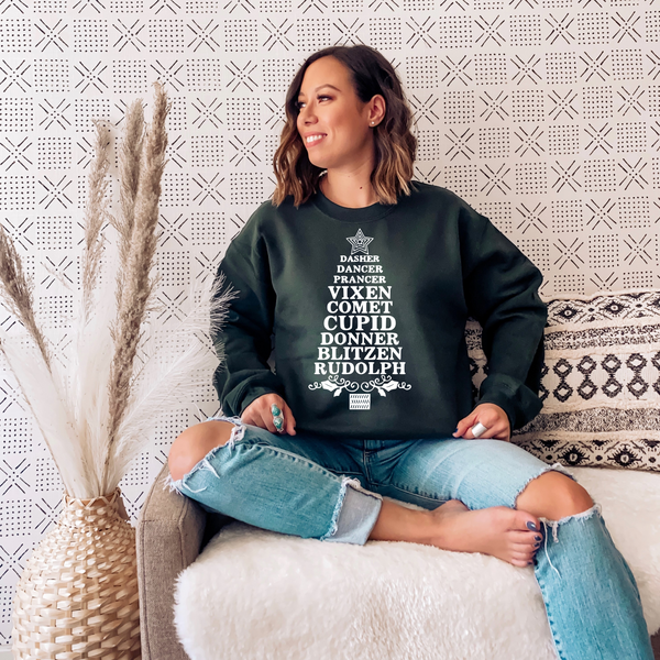 Santa's Reindeer Crew Neck Sweater