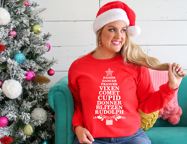 Santa's Reindeer Crew Neck Sweater