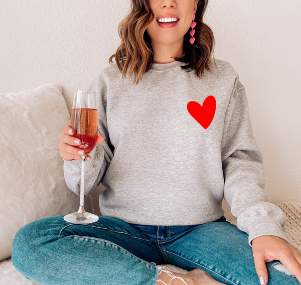 Small Heart Crew Neck Sweater