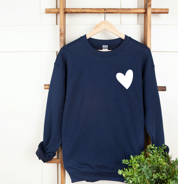 Small Heart Crew Neck Sweater