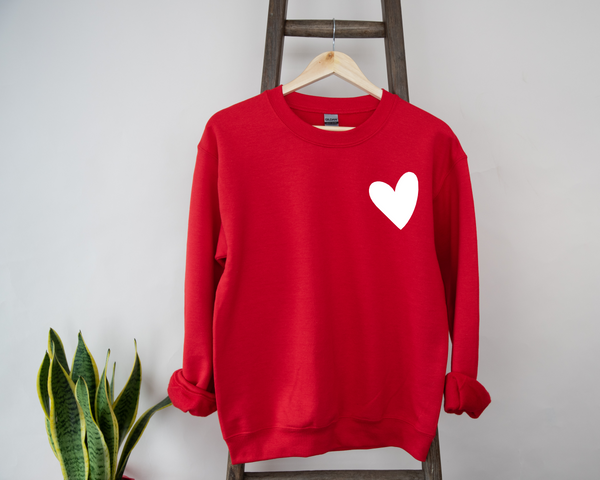 Small Heart Crew Neck Sweater