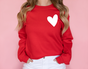 Small Heart Crew Neck Sweater