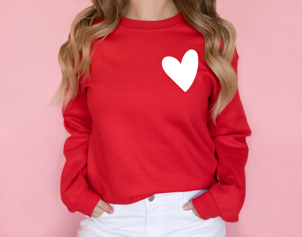 Small Heart Crew Neck Sweater