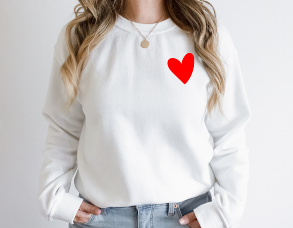 Small Heart Crew Neck Sweater